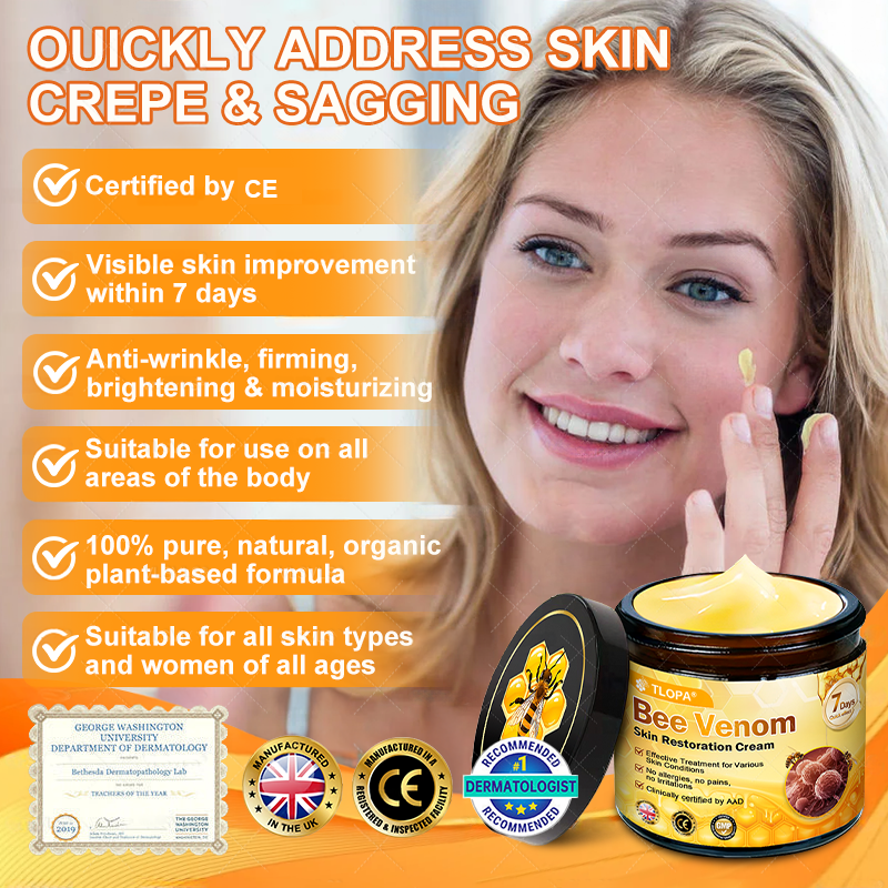 Made and Shipped from UK ✨ TLOPA® Bee Venom Skin Restoration Cream ⏰ LAST DAY 80% OFF💞